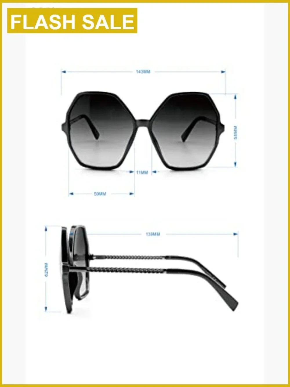 Metal Heart Sunglasses with UV400 Protection